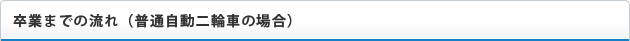 卒業までの流れ(普通自動二輪車の場合)